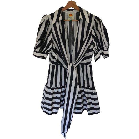 FARM Rio Black and White Striped Dress - Picture 5 of 9